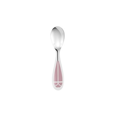 Silver-Plated baby spoon - Rose Quartz