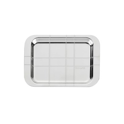 Silver-plated rectangular tray