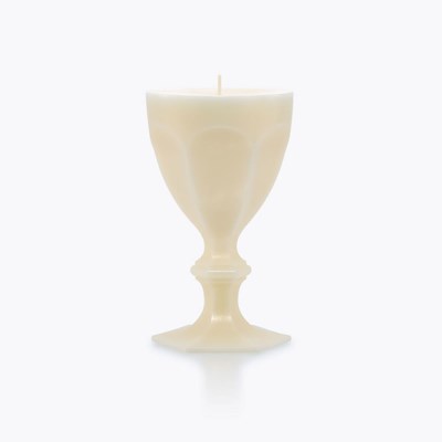 Glass Candle Ivory