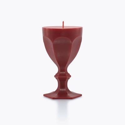 Glass Candle Red